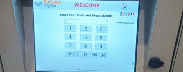 Package Nexus touchscreen for self-service package pickup | Package Nexus